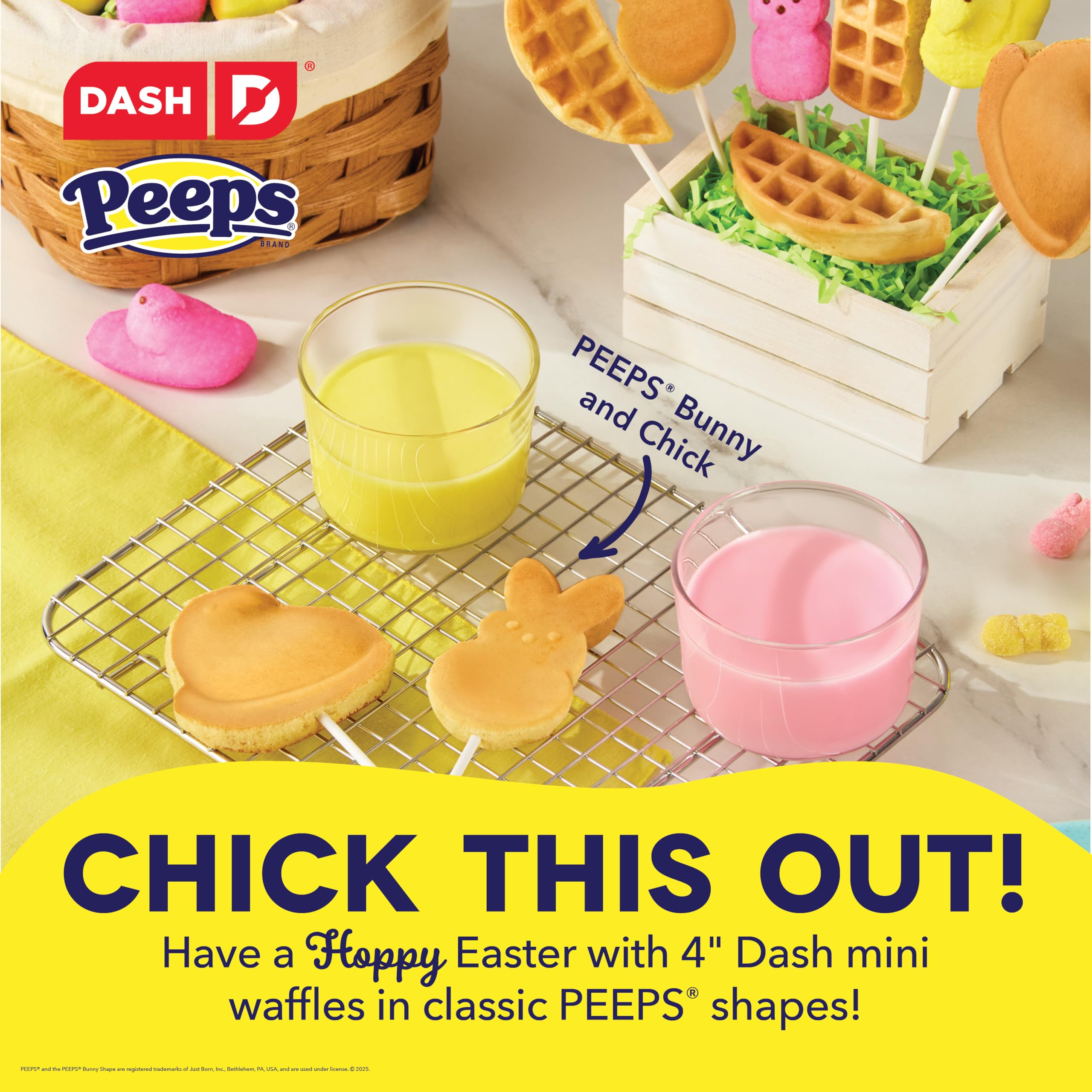 Foto 3 pulgar | Minigofrera Dash Peeps X Dash Chick De 10 Cm, Color Amarillo - Venta Internacional.