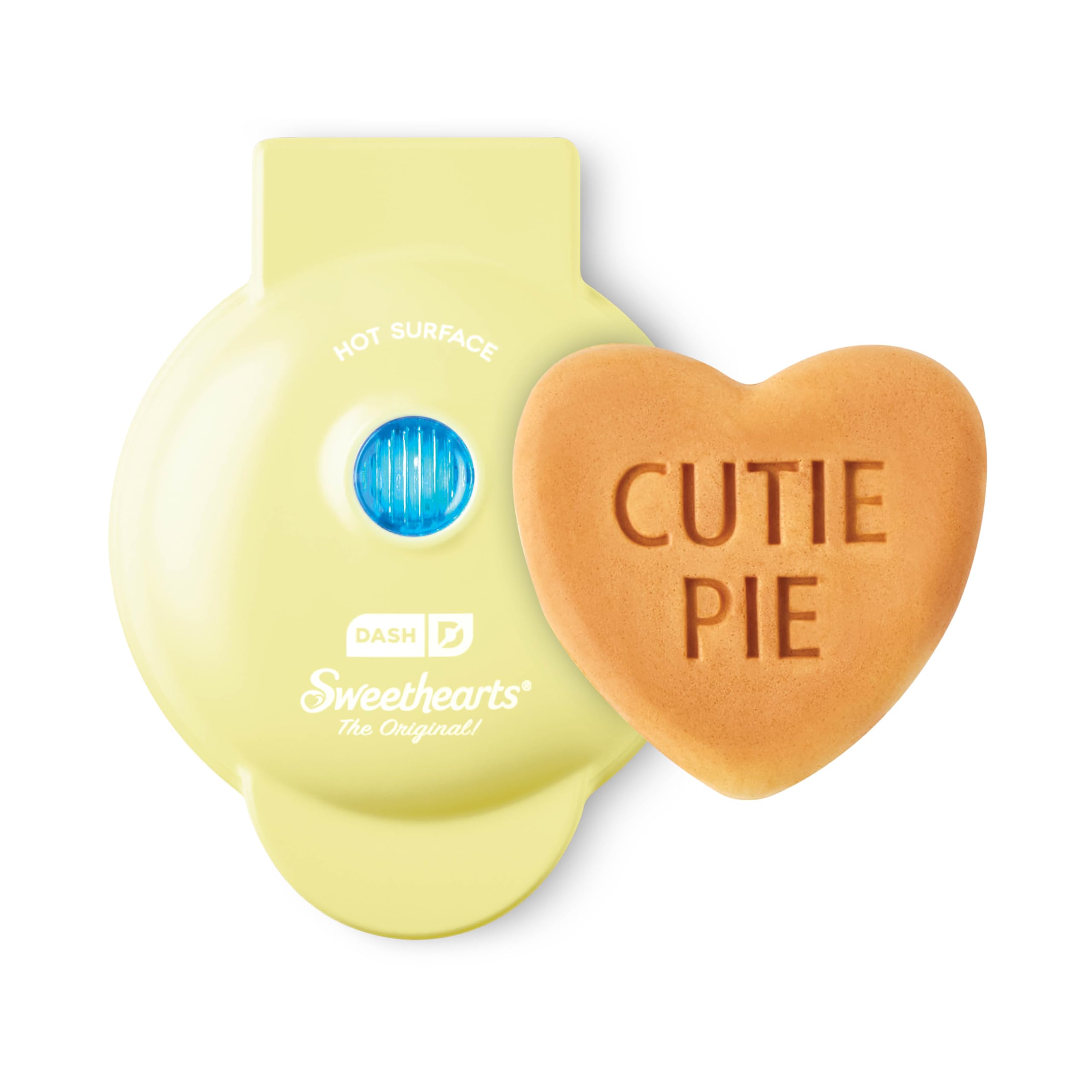 Pequeña Máquina Para Hacer Gofres Dash X Sweethearts  Cutie Pie De 10 Cm, Color Amarillo - Venta Internacional.