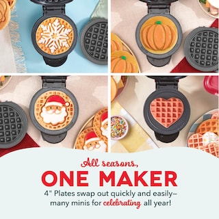 Foto 3 | Minisistema Dash Holiday Multimaker Para Hacer Gofres Con 6 Platos - Venta Internacional.