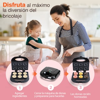 Foto 7 | Mini Máquina Para Hacer Donas Antiadherente Eléctrica 750w