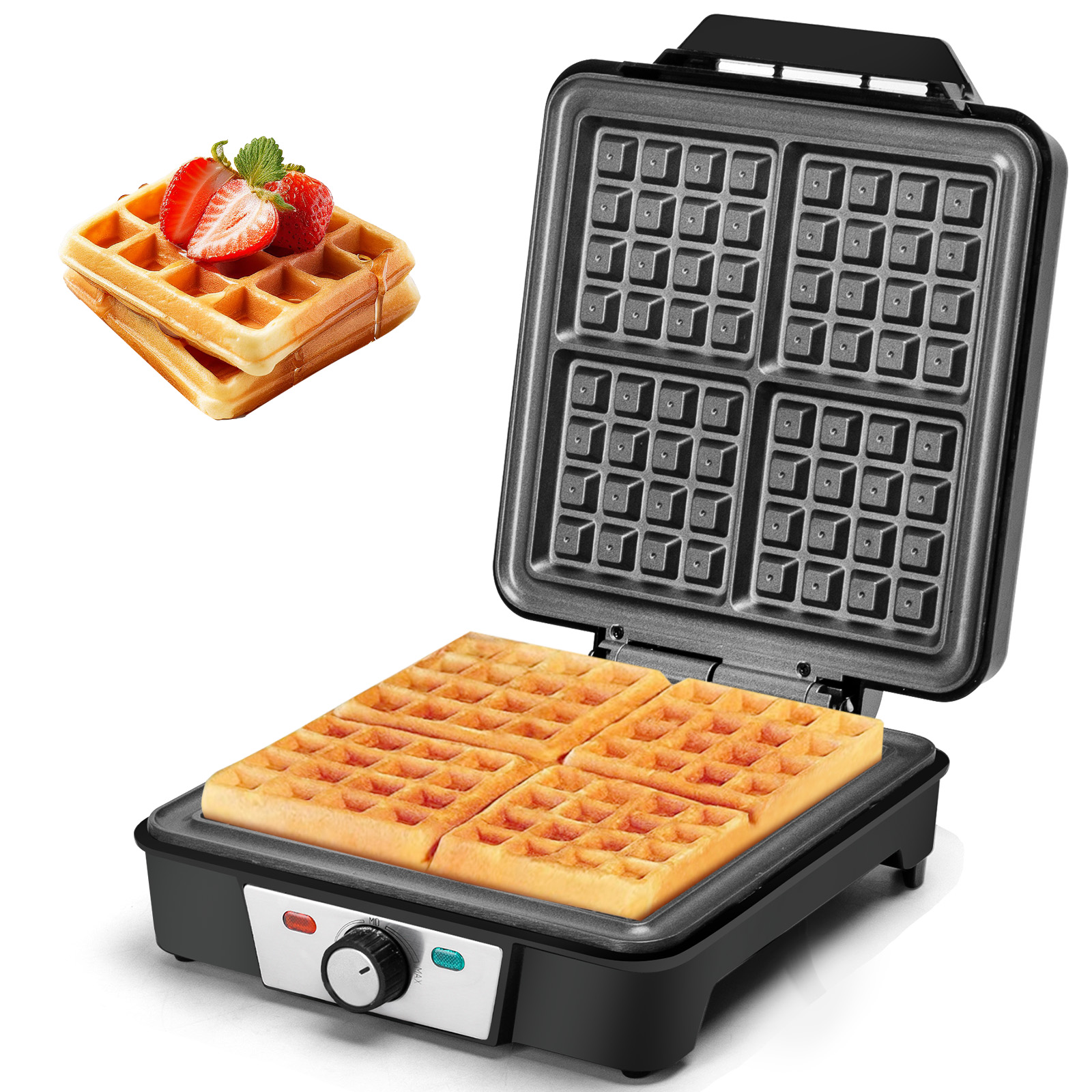 Foto 2 pulgar | Wafleras Electrica 4 Waffles 1200w
