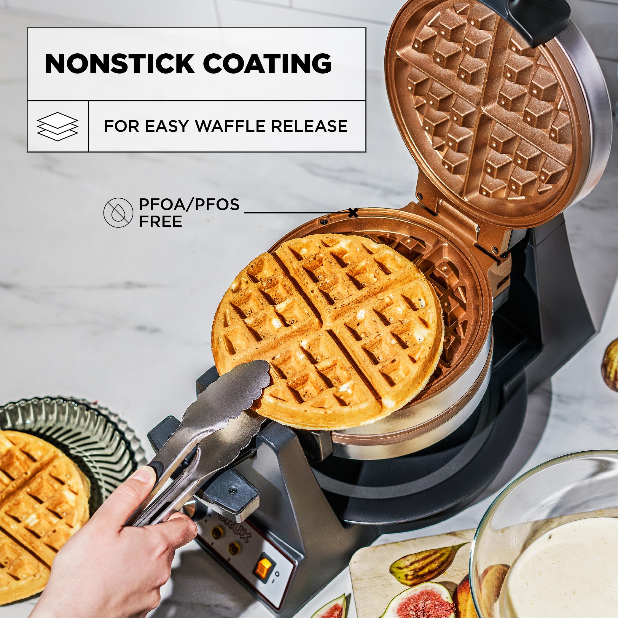 Foto 5 | Máquina Para Hacer Gofres Belga Crux Con Doble Rotación - Venta Internacional.