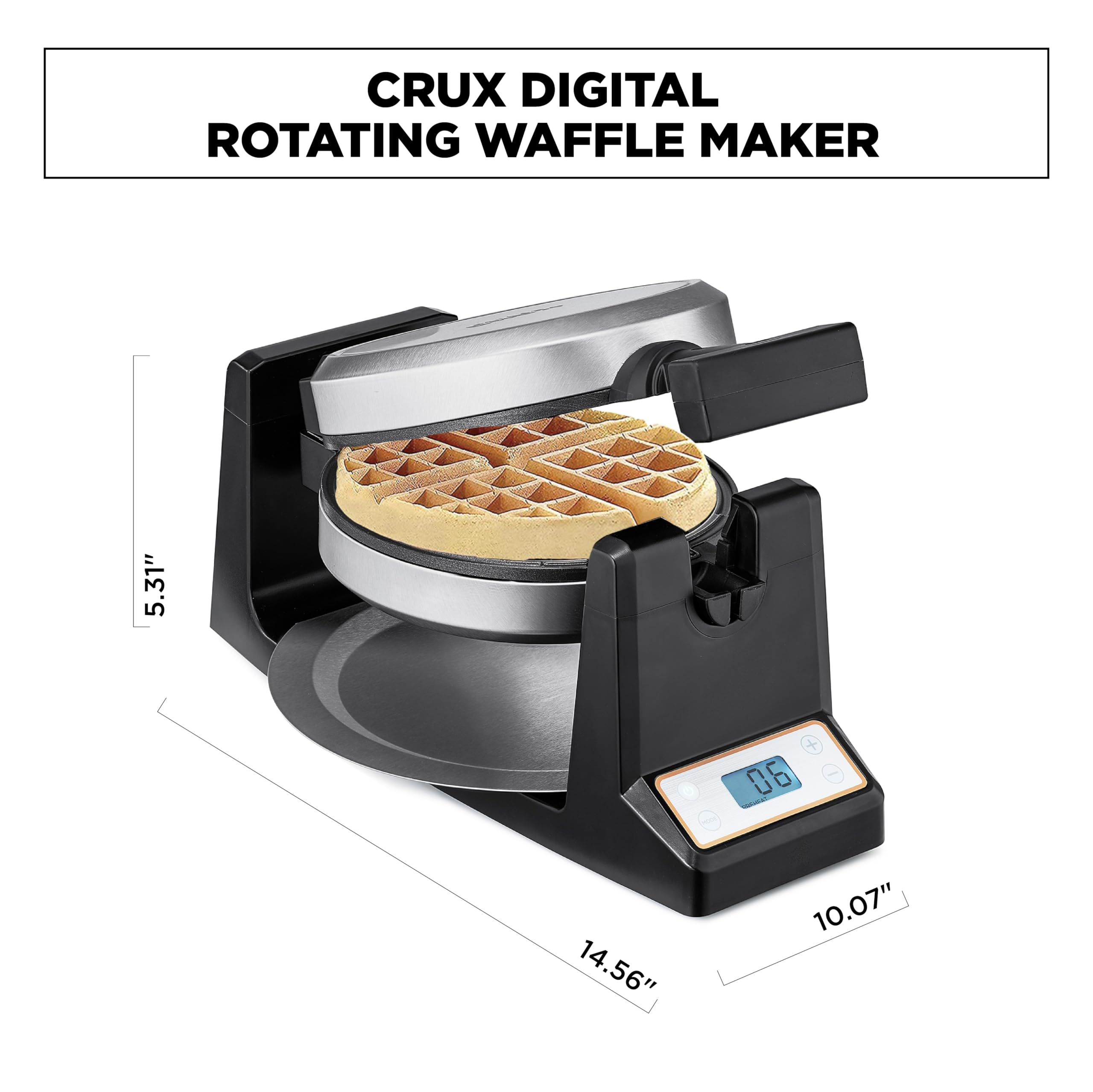 Foto 7 | Máquina Para Hacer Gofres Belga Crux Con Doble Rotación - Venta Internacional.