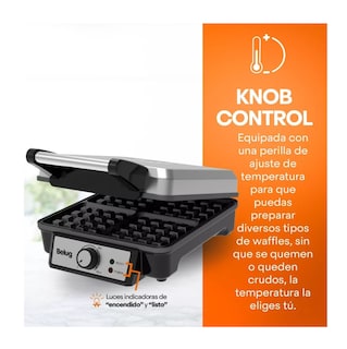 Foto 4 | Wafflera Belga Heat+ Premium 4 Rebanadas Belug Negro/plata