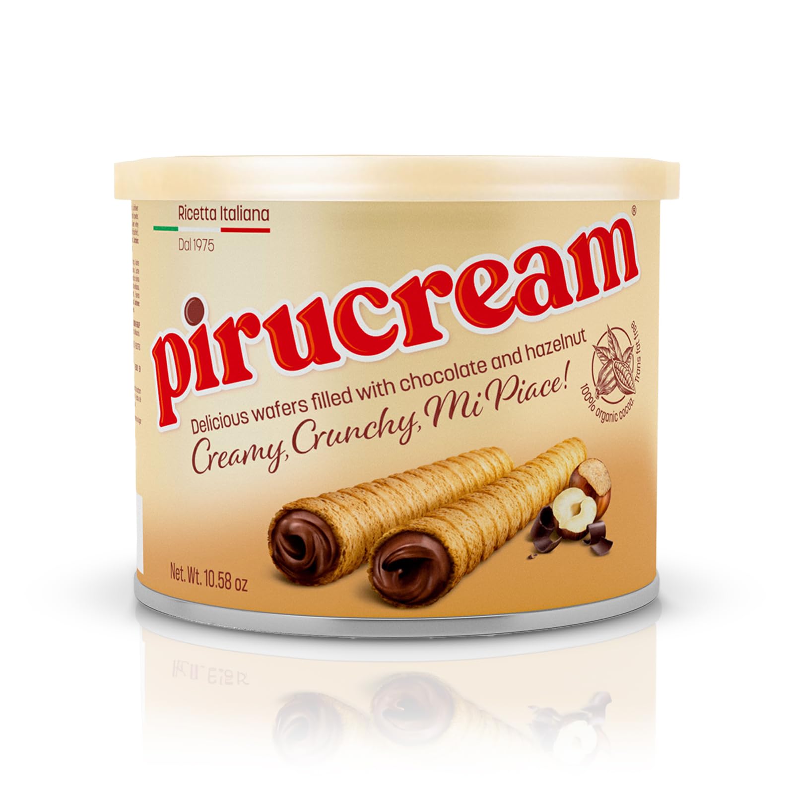 Pirucream De Obleas Enrolladas Con Chocolate Y Avellanas, 300 G, 1 Paquete - Venta Internacional.