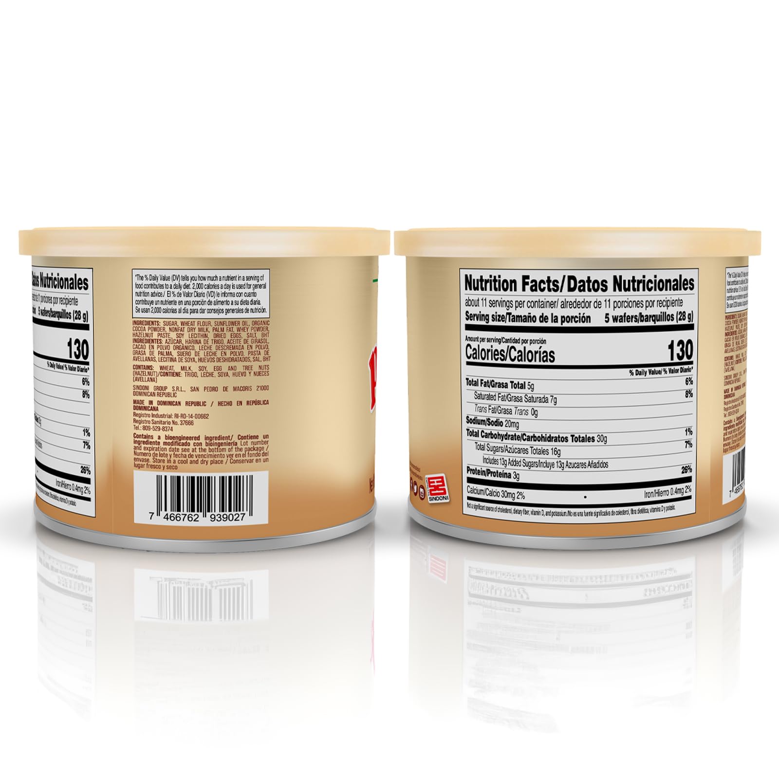 Foto 2 | Pirucream De Obleas Enrolladas Con Chocolate Y Avellanas, 300 G, 1 Paquete - Venta Internacional.