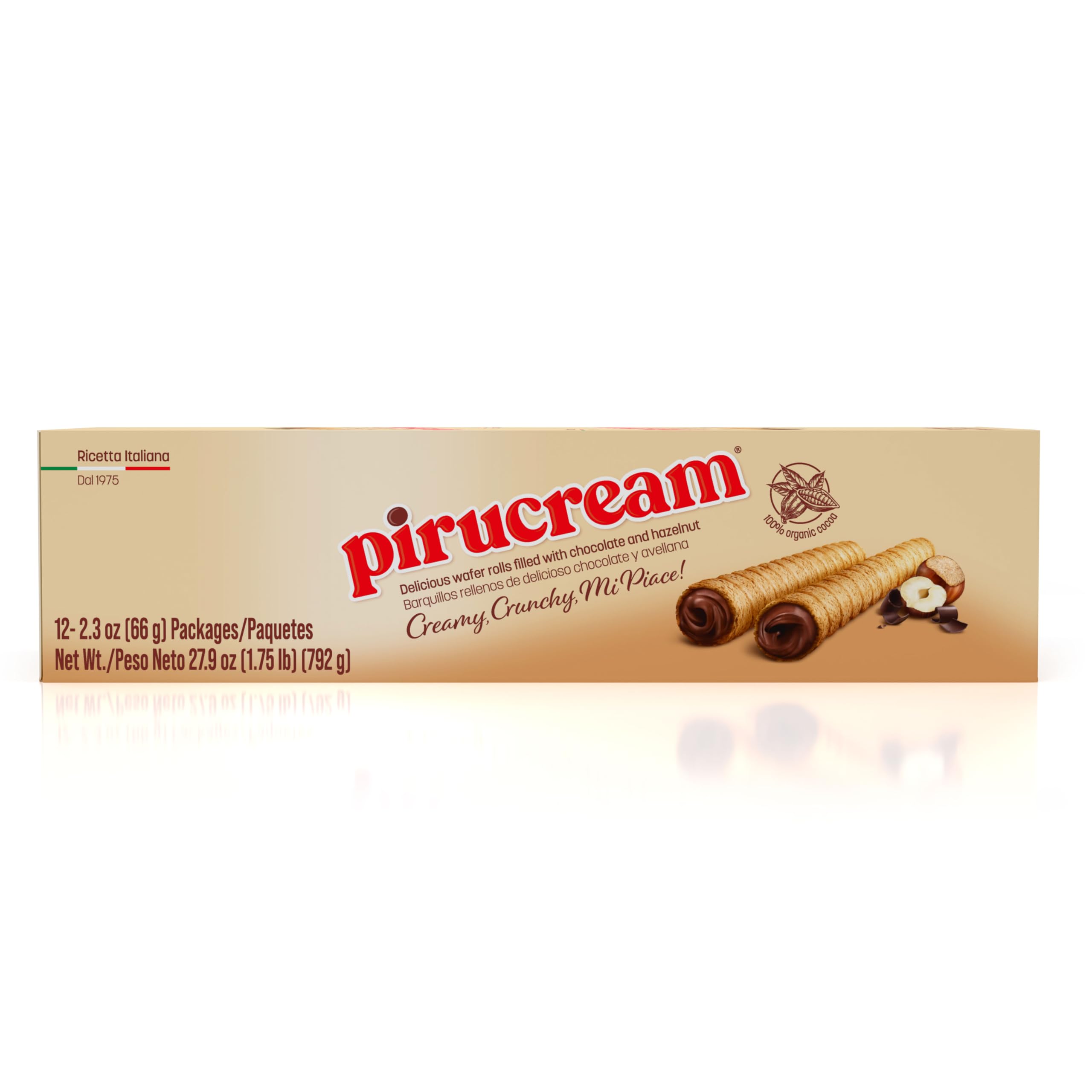 Foto 2 pulgar | Rollos De Obleas Pirucream, Chocolate Y Avellana, 66 G, Paquete De 2 - Venta Internacional.