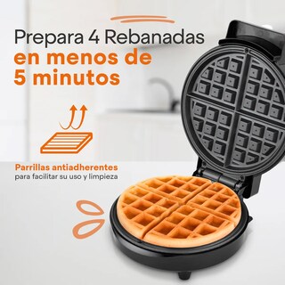 Foto 5 | Wafflera Lab.g 4 Rebanadas Acero Color Gris Con Negro