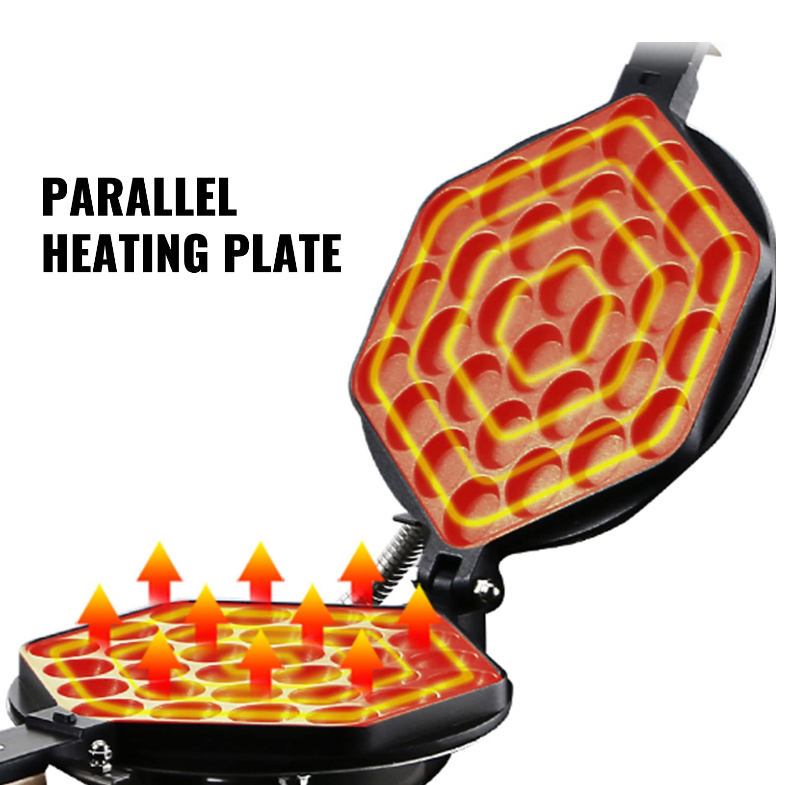 Foto 4 pulgar | Máquina Para Hacer Gofres Con Burbujas Vevor Commercial 1400 W Con 2 Sartenes - Venta Internacional.