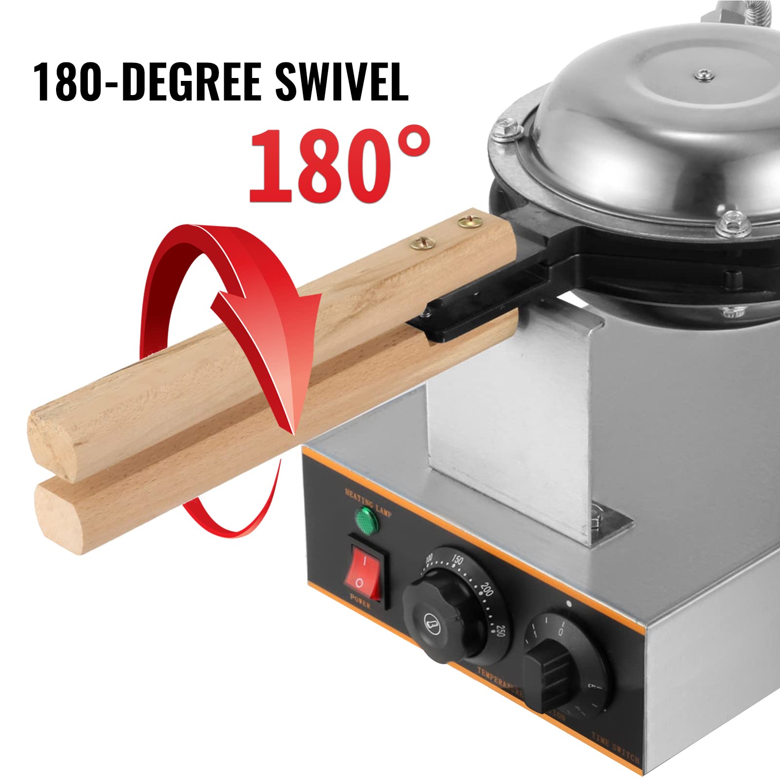 Foto 5 pulgar | Máquina Para Hacer Gofres Con Burbujas Vevor Commercial 1400 W Con 2 Sartenes - Venta Internacional.