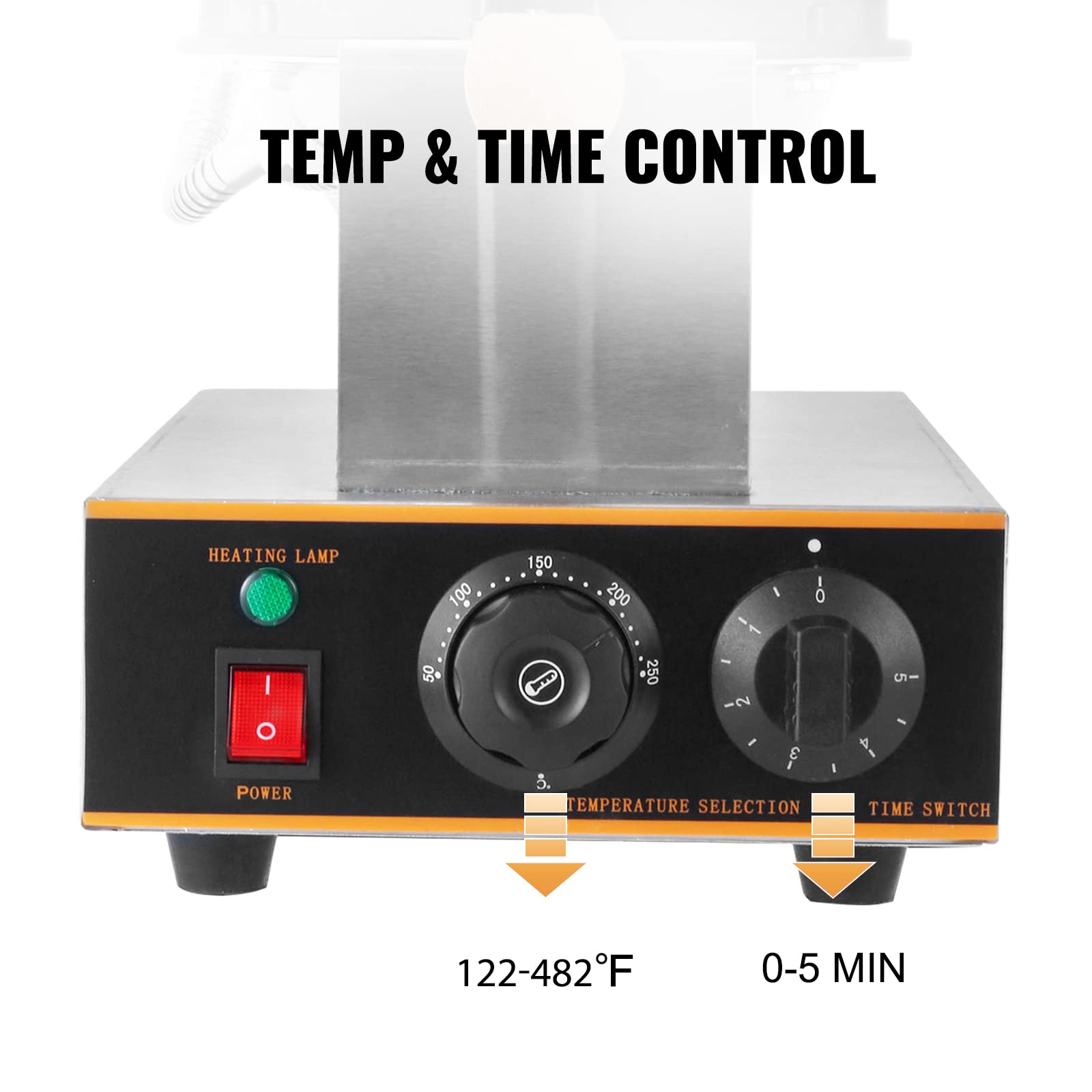 Foto 6 pulgar | Máquina Para Hacer Gofres Con Burbujas Vevor Commercial 1400 W Con 2 Sartenes - Venta Internacional.