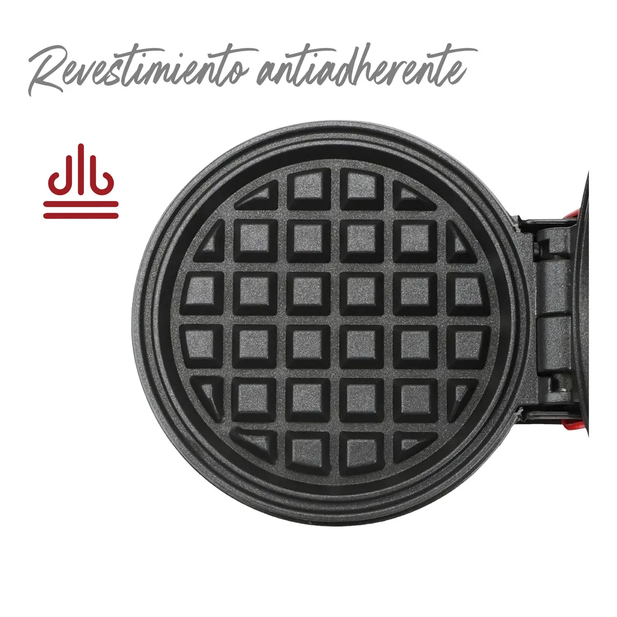 Foto 4 | Waffles Para Desayunos Redonda V2 Lab.g Rojo