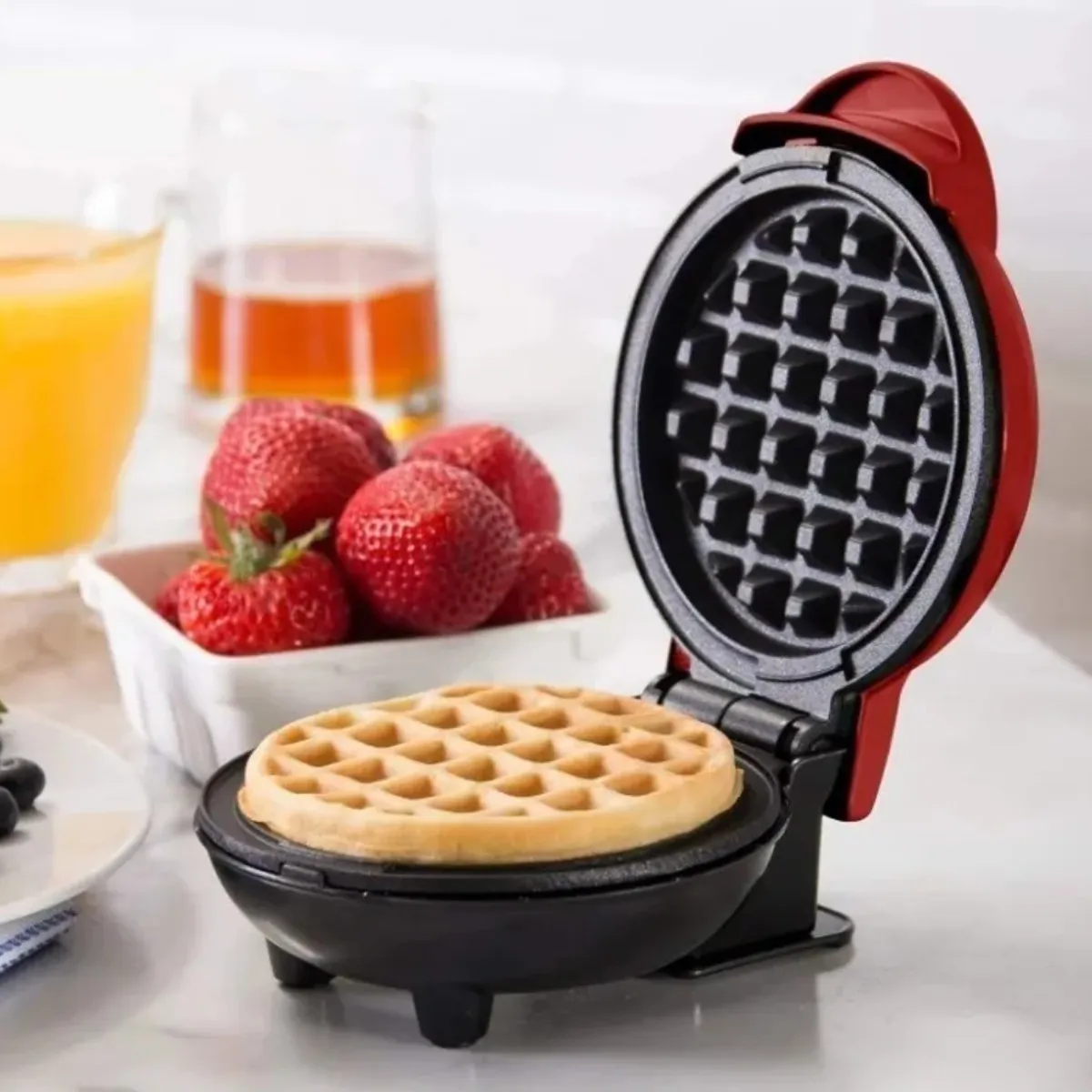 Foto 6 pulgar | Waffles Para Desayunos Redonda V2 Lab.g Rojo