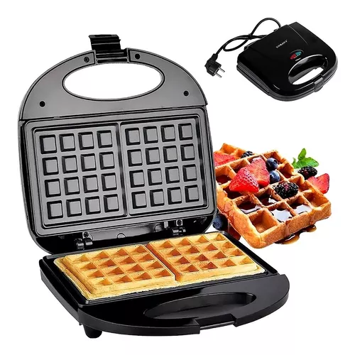 Foto 1 | Wafflera Eléctrica Sokany De 2 Waffles En Cuadrados Color Negro