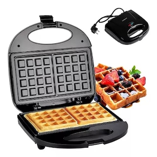Foto 1 | Wafflera Eléctrica Sokany De 2 Waffles En Cuadrados Color Negro
