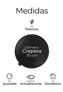 Foto 4 | Crepera Eléctrica Antiadherente 30cm Premium Nonstick Color Negro