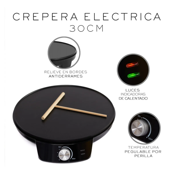 Foto 4 pulgar | Crepera Electrica Maquina Para Hacer Crepas Nube Color Negro