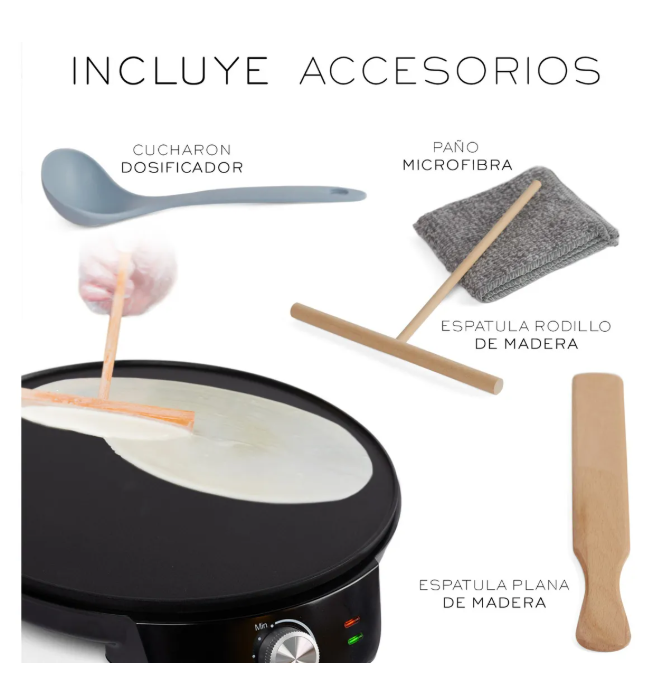 Foto 5 pulgar | Crepera Electrica Maquina Para Hacer Crepas Nube Color Negro