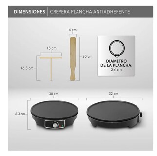 Foto 4 | Crepera Eléctrica Antiadherente Duradera De Calidad Prémium Color Negro