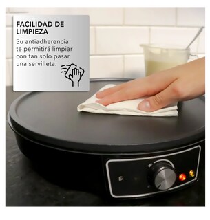 Foto 6 | Crepera Eléctrica Antiadherente Duradera De Calidad Prémium Color Negro