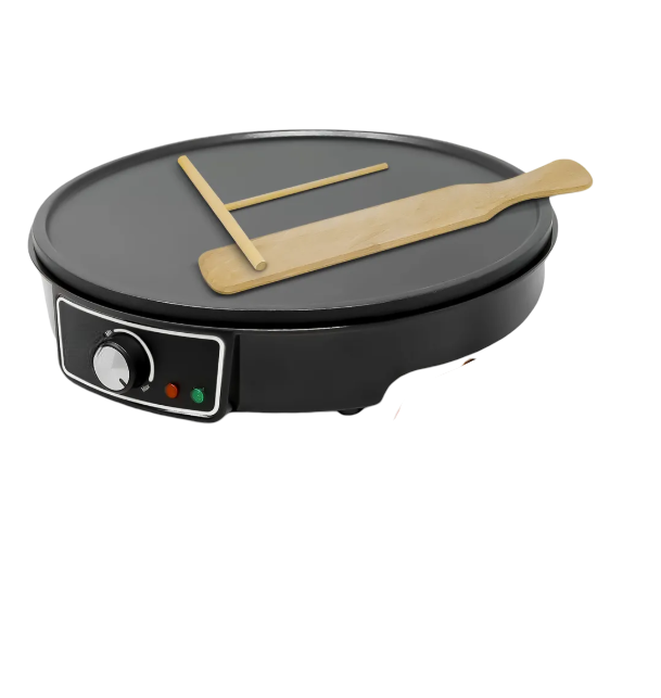 Crepera Plancha Antiadherente Con Accesorios Rc-602 Color Negro