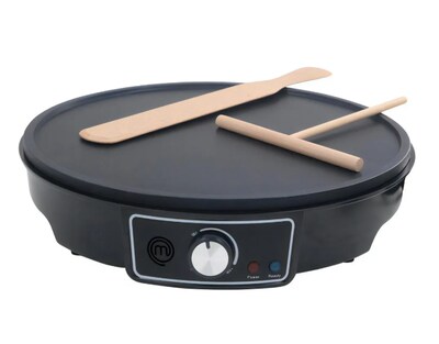 Foto 1 | Crepera Eléctrica Premium Negro + 1 Esparcidor De Mezcla De Madera 1 Espátula De Madera