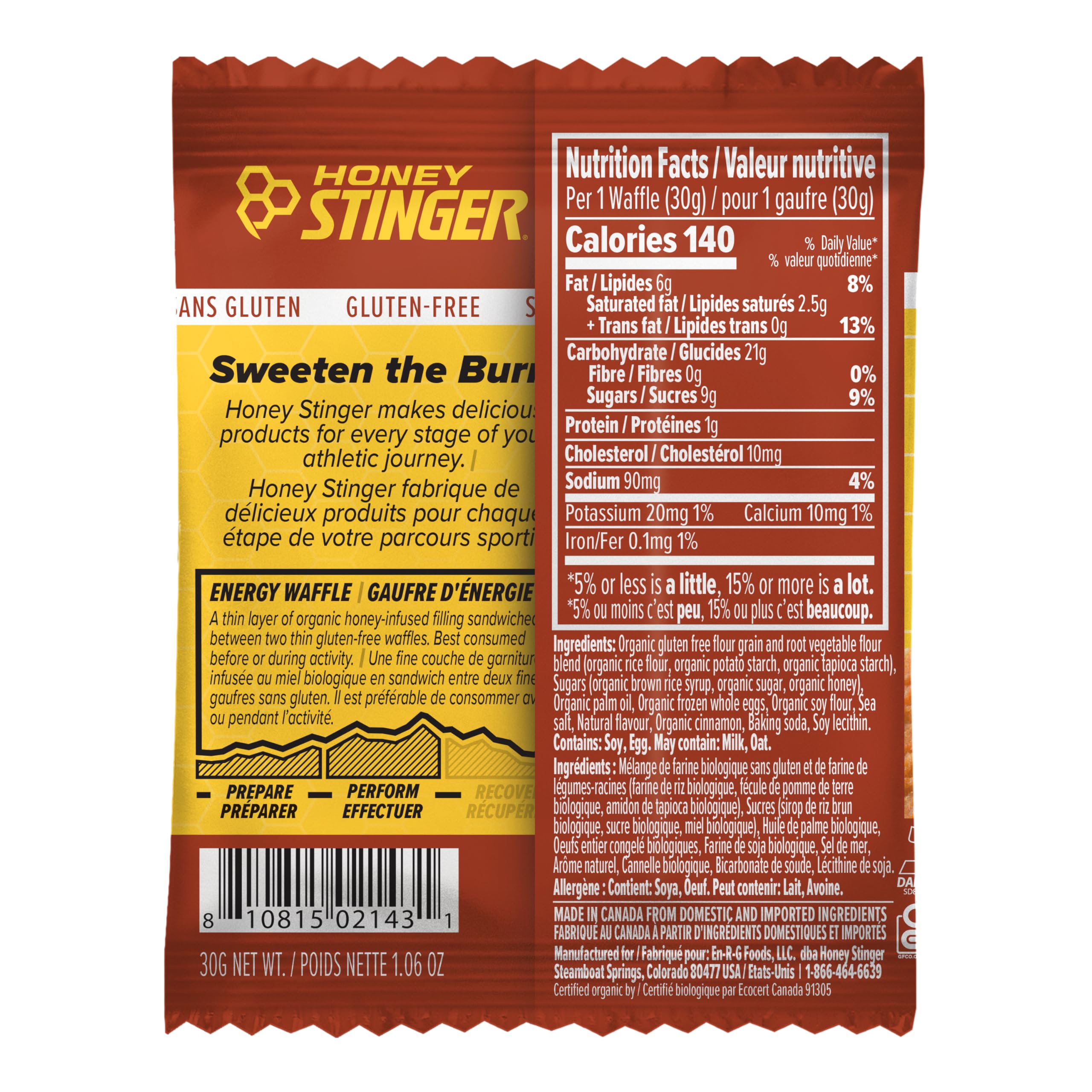 Foto 3 | Snack Honey Stinger  Gofres Orgánicos Sin Gluten Y Canela  12 Veces - Venta Internacional.
