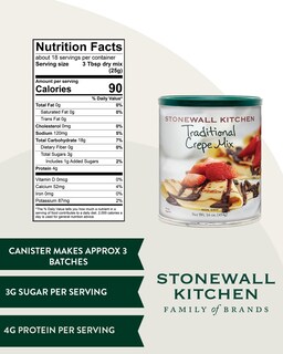 Foto 3 | Mezcla Para Crepes Stonewall Kitchen Traditional 473 Ml - Venta Internacional.