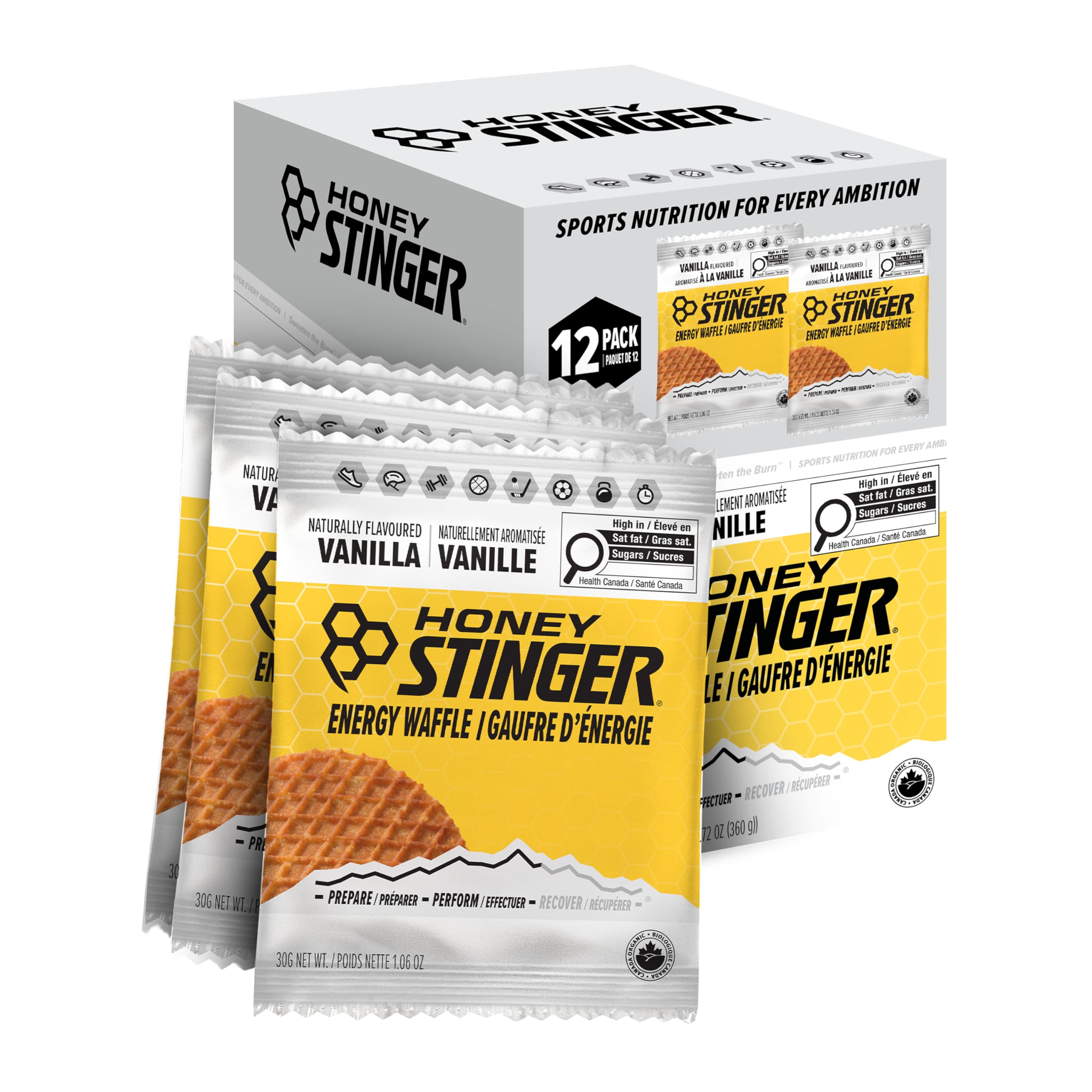 Foto 2 pulgar | Waffles Honey Stinger Vainilla Orgánica 30g 12 Unidades - Venta Internacional.