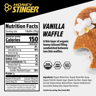Foto 6 | Waffles Honey Stinger Vainilla Orgánica 30g 12 Unidades - Venta Internacional.