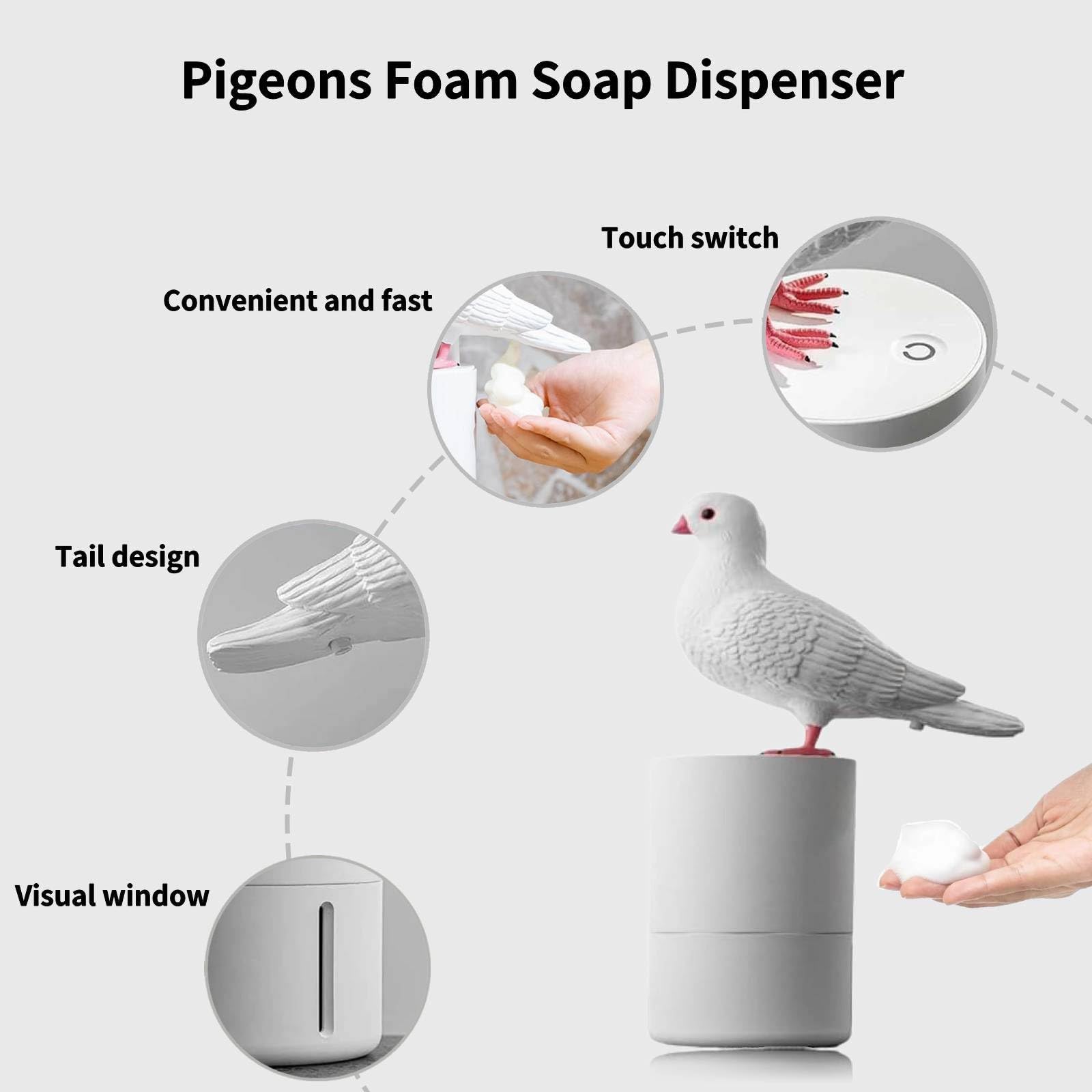 Foto 4 pulgar | Dispensador De Jabón En Espuma Bird Of Peace, Divertido Excremento De Paloma, Color Blanco - Venta Internacional.