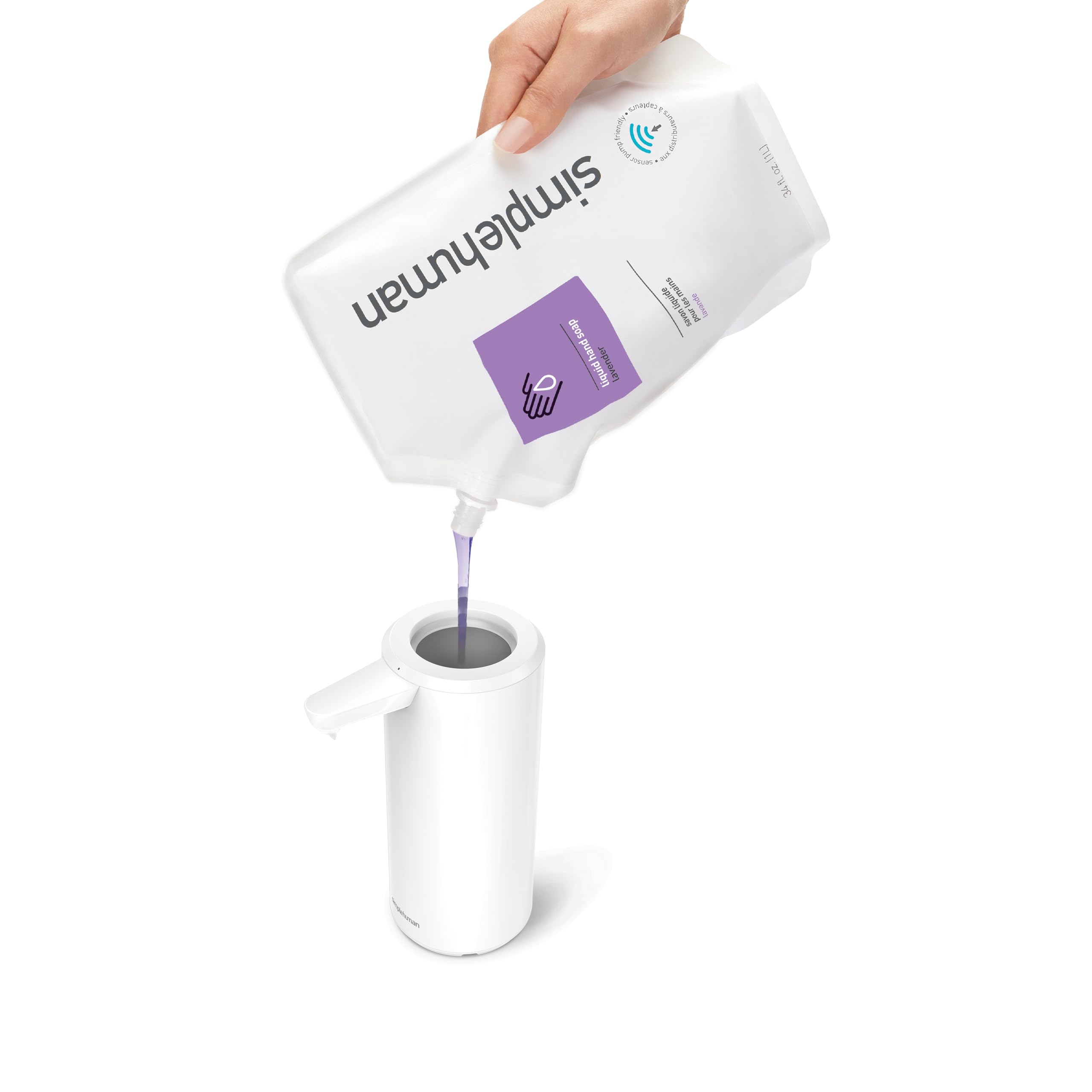Foto 4 pulgar | Bomba Automática Con Sensor Recargable Simplehuman 270 Ml Blanca - Venta Internacional.