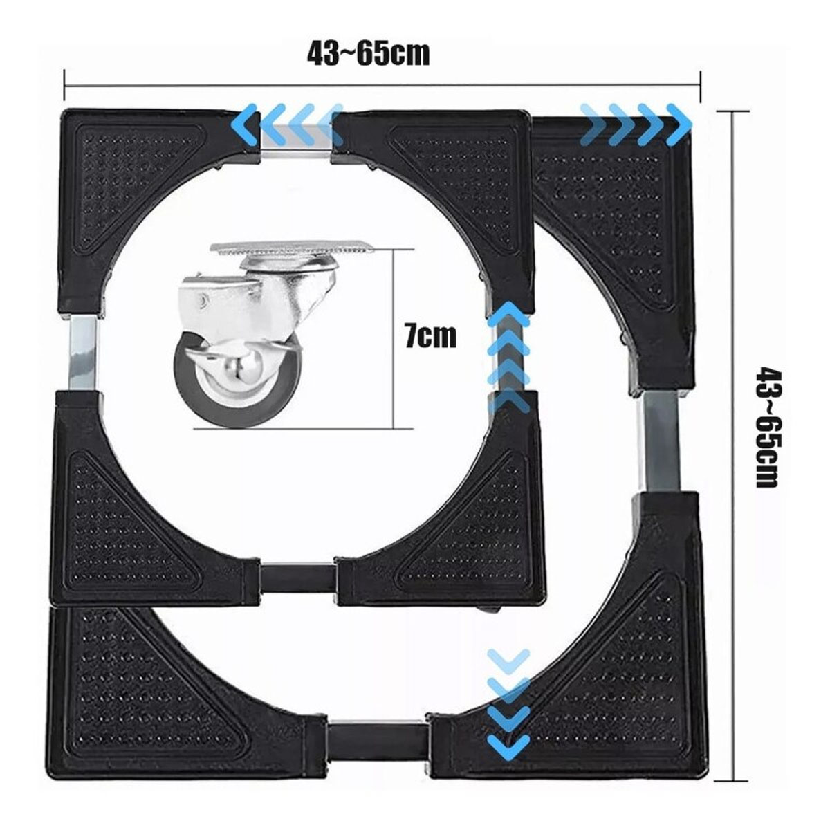 Foto 5 pulgar | Soporte Móvil Ajustable para Electrodomésticos con Ruedas Flexibles de 360°