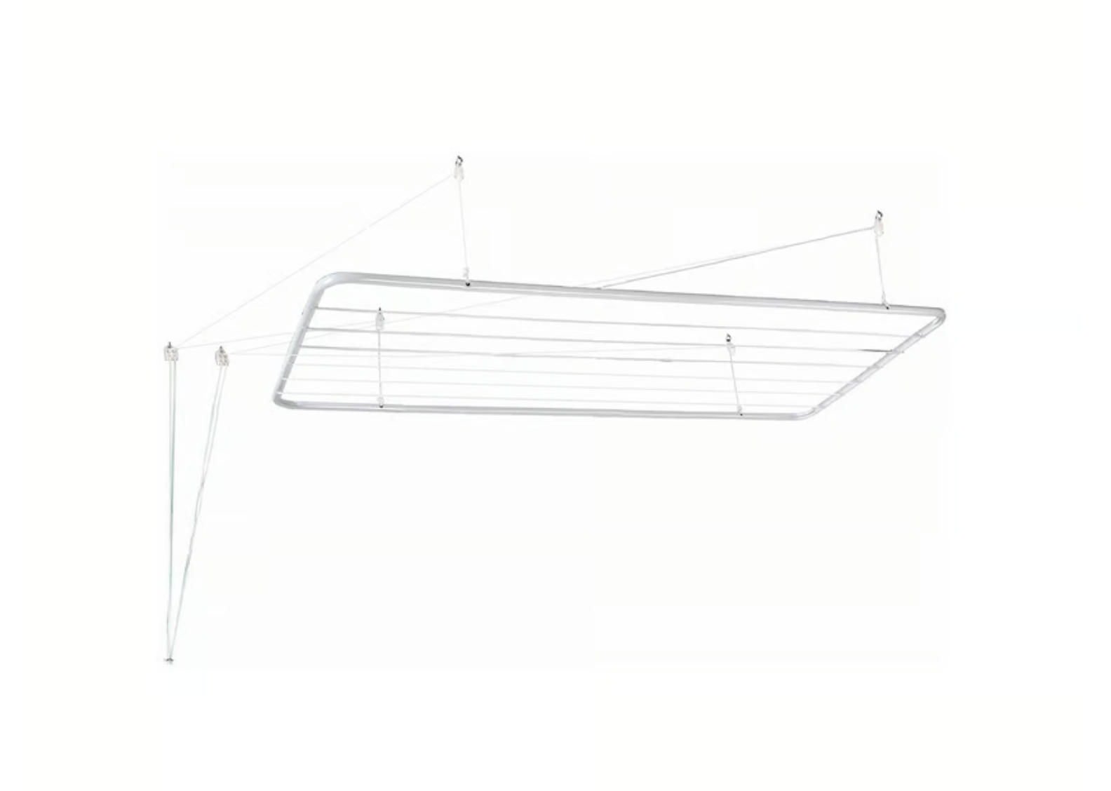 Tendedero Plegable Retráctil De Techo Aluminio 120cm X 56cm