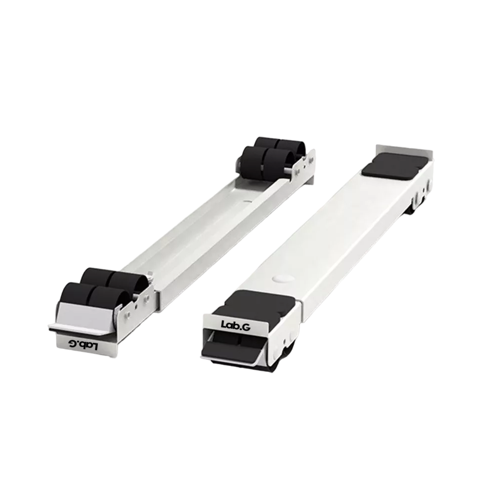 Base Con Ruedas Lab.gsoporte Ajustable Para Electrodomestico, Blanco/negro