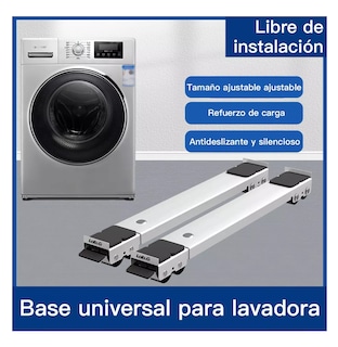 Foto 3 | Base Con Ruedas Lab.gsoporte Ajustable Para Electrodomestico, Blanco/negro