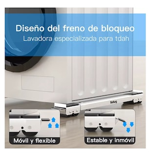 Foto 2 | Base Con Ruedas Soporte Ajustable Para Electrodoméstico, Belug Blanco/negro