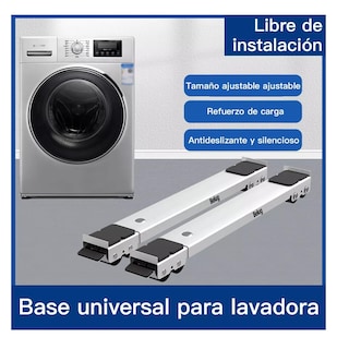 Foto 3 | Base Con Ruedas Soporte Ajustable Para Electrodoméstico, Belug Blanco/negro