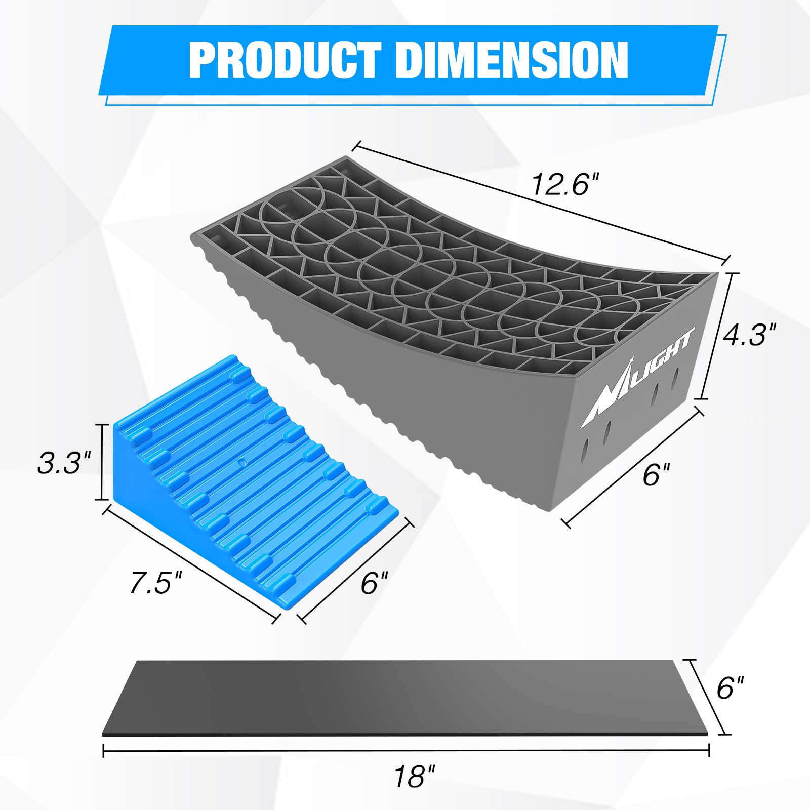 Foto 3 | Paquete De 2 Bloques Niveladores Rv Leveler Nilight Para Autocaravanas, 35 000 Libras - Venta Internacional.