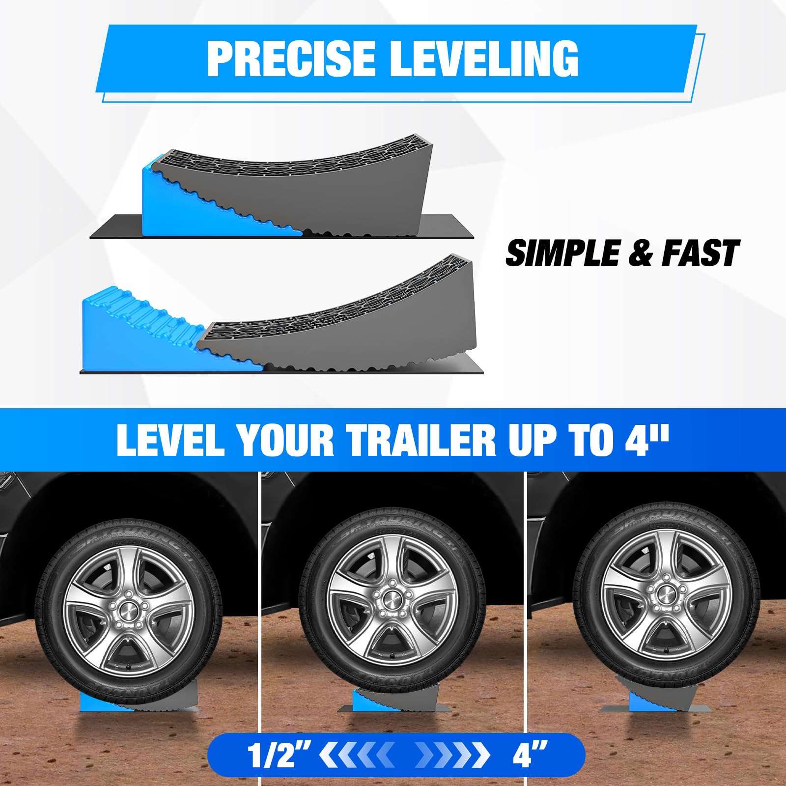 Foto 6 pulgar | Paquete De 2 Bloques Niveladores Rv Leveler Nilight Para Autocaravanas, 35 000 Libras - Venta Internacional.