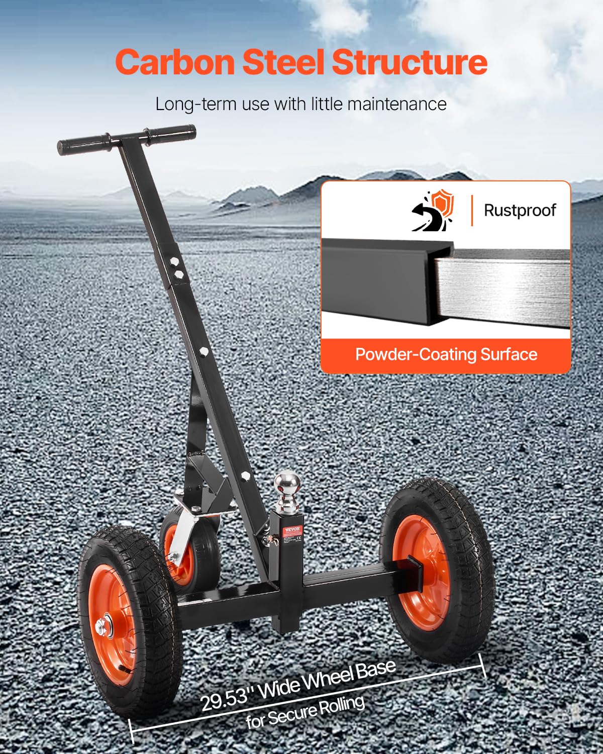 Foto 5 | Remolque Dolly Vevor Con Lengüeta De 1000 Libras Y Altura Ajustable - Venta Internacional.