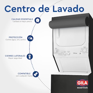 Foto 2 | Funda para Centro de Lavado con Cierre Gila Impermeable Negra