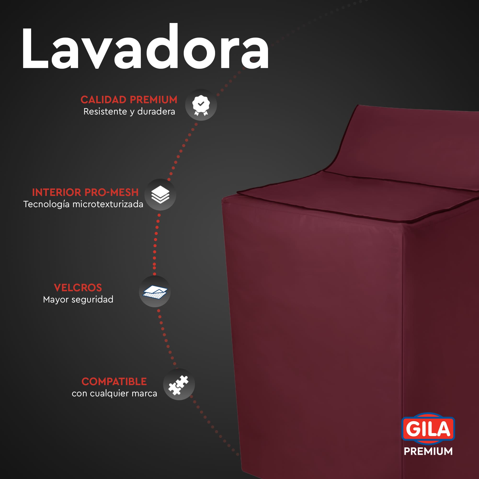 Foto 3 pulgar | Funda para Lavadora Premium Impermeable Gila Tinta