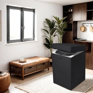 Foto 3 | Funda Para Lavadora De Carga Superior Digital Con Velcro Atmos Homeware Negra