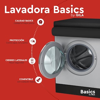 Foto 2 | Funda Para Lavadora De Carga Frontal Black Basics By Gila