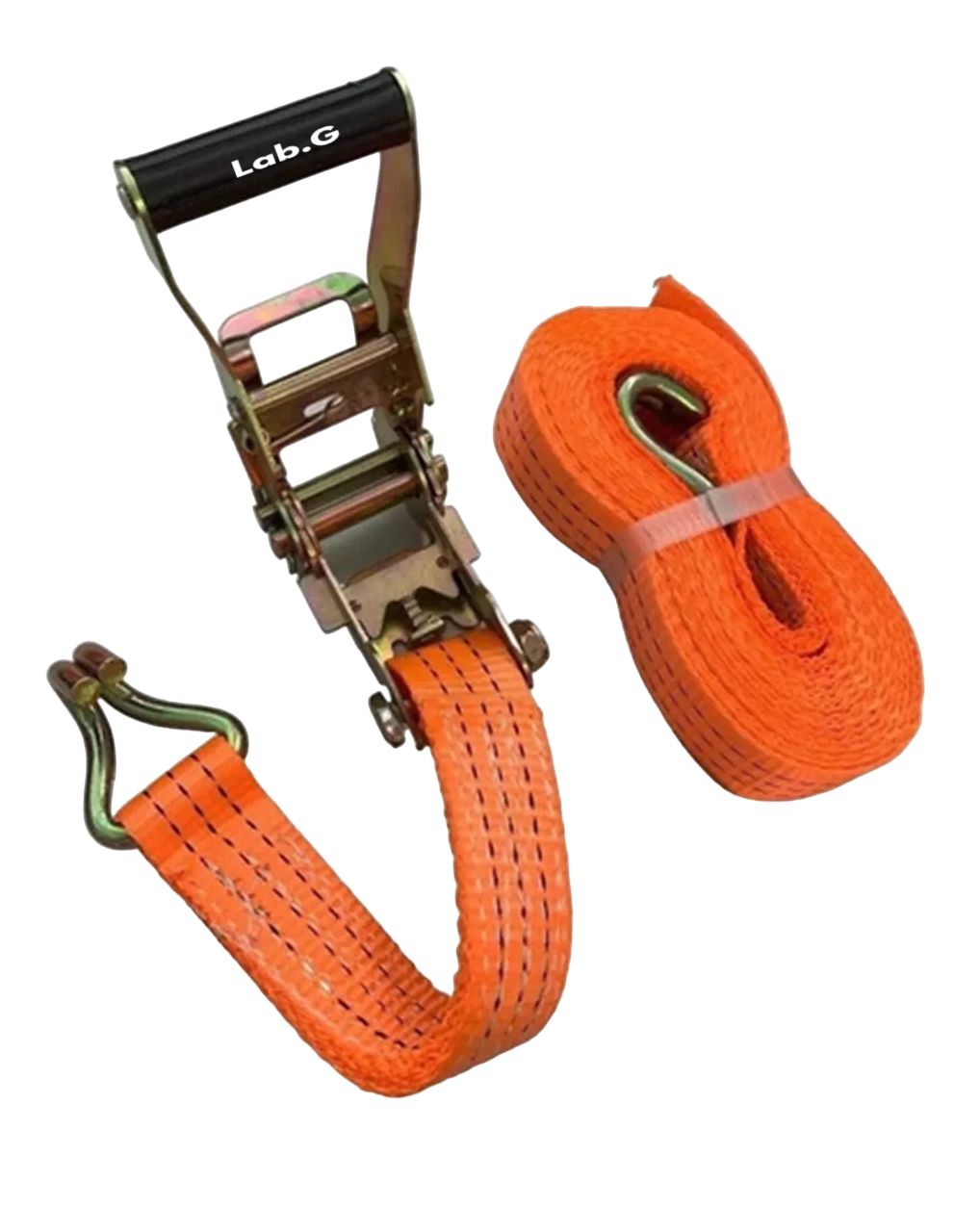 Eslinga Cinta De Amarre Con Matraca 5 Cm X 10 M Máxima 2000 Kg Naranja