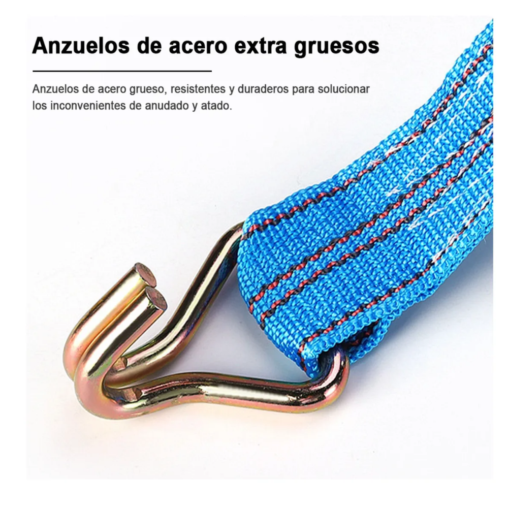 Foto 4 pulgar | 6cmx 12m Máxima 8000kg Eslinga Cinta De Amarre Con Matraca Lab.g  Azul