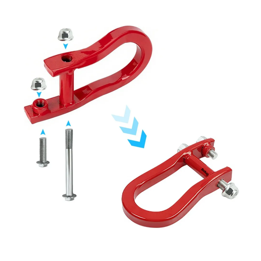 Foto 4 pulgar | 2x Ganchos De Remolque Para Vehículos Belug  Rojo