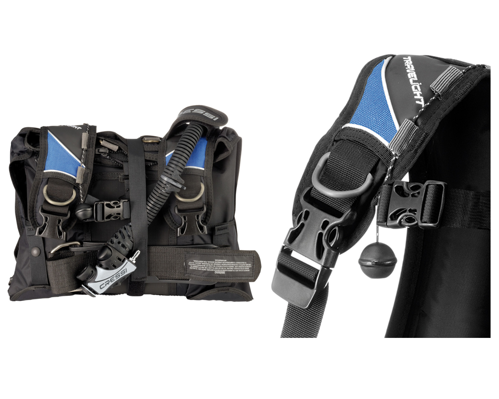 Foto 3 pulgar | BCD Cressi Travelight Talla M Buceo Técnico color Negro/Azul