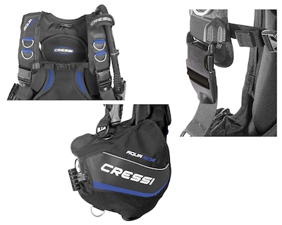 Foto 3 | BCD Cressi Aquaride Talla M Buceo Técnico color Negro/Azul